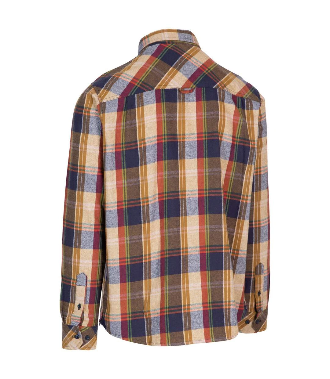 Trespass Mens Parkfordley Checked Shirt (Sandstone) 4 Trespass Mens Parkfordley Checked Shirt (Sandstone) - Image 2