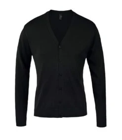 SOLS Mens Golden V Neck Cardigan (Black)