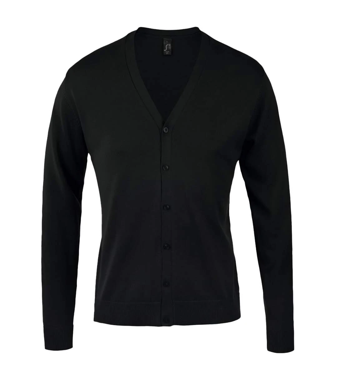 SOLS Mens Golden V Neck Cardigan (Black) 3 SOLS Mens Golden V Neck Cardigan (Black)