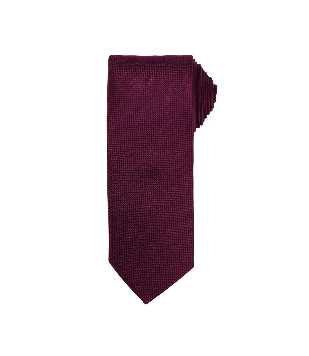 Premier® Premier Mens Micro Waffle Formal Work Tie (Aubergine) (One Size) 3 Premier® Premier Mens Micro Waffle Formal Work Tie (Aubergine) (One Size)