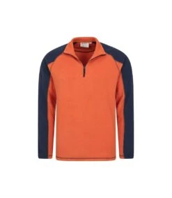 Mountain Warehouse Mens Ashbourne Fleece Top (Orange) -Featured Men'S Clothing Stores 5D18B5F104099F40A79EA7F44E1857932869BABC4D9808A1F9F3236D93566DD1