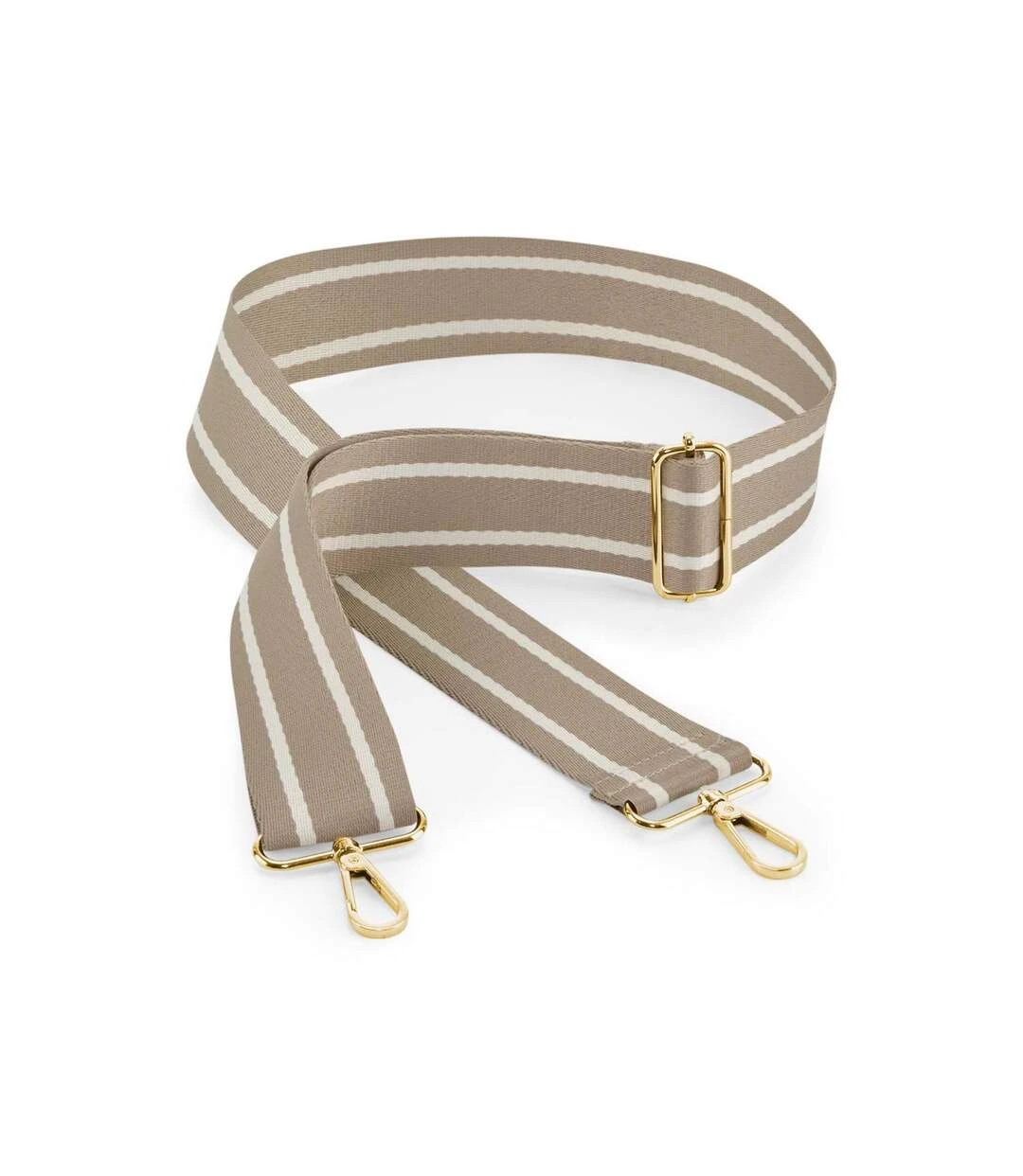 Bagbase Boutique Striped Adjustable Bag Strap (Taupe/Oyster) (One Size) 3 Bagbase Boutique Striped Adjustable Bag Strap (Taupe/Oyster) (One Size)