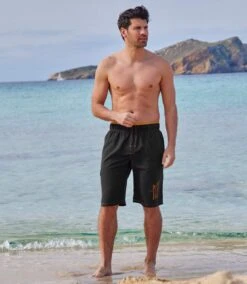 Men's Black Swim Shorts - Elasticated Waist -Featured Men'S Clothing Stores 5c669f4265c101c1f1d84767742127bd