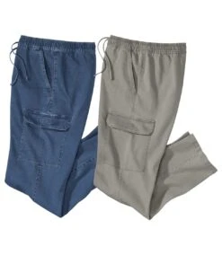 Pack Of 2 Men's Casual Jeans - Blue Grey