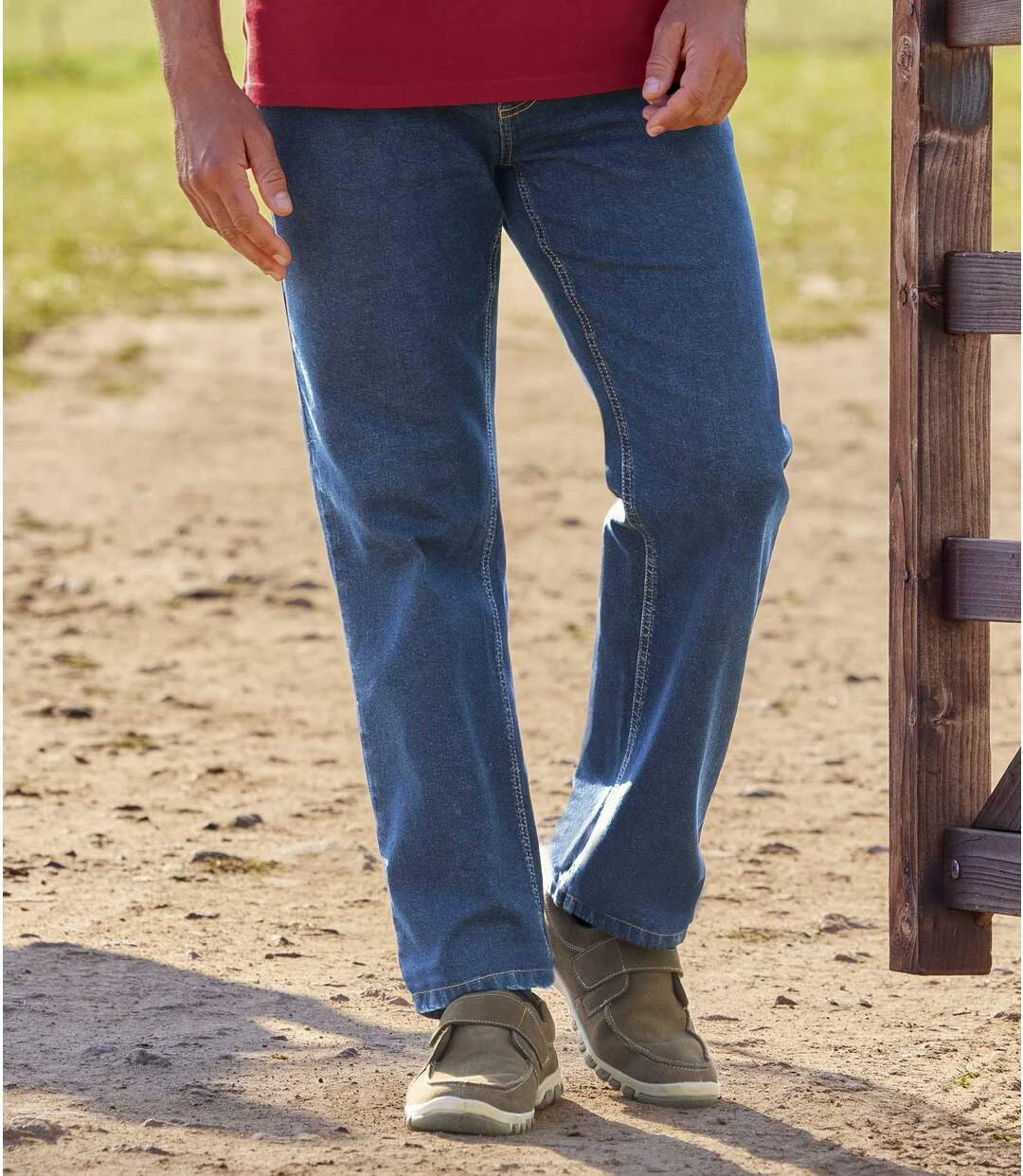 Men's Blue Stretch Jeans 3 Men's Blue Stretch Jeans