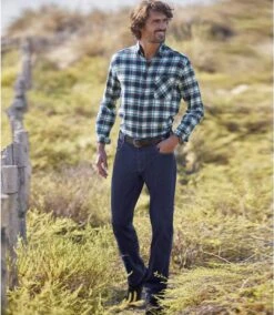 Men's Semi-Elasticated Straight Jeans - Dark Blue -Featured Men'S Clothing Stores 5f4d5aad5946bd23acaefe65f00c8815