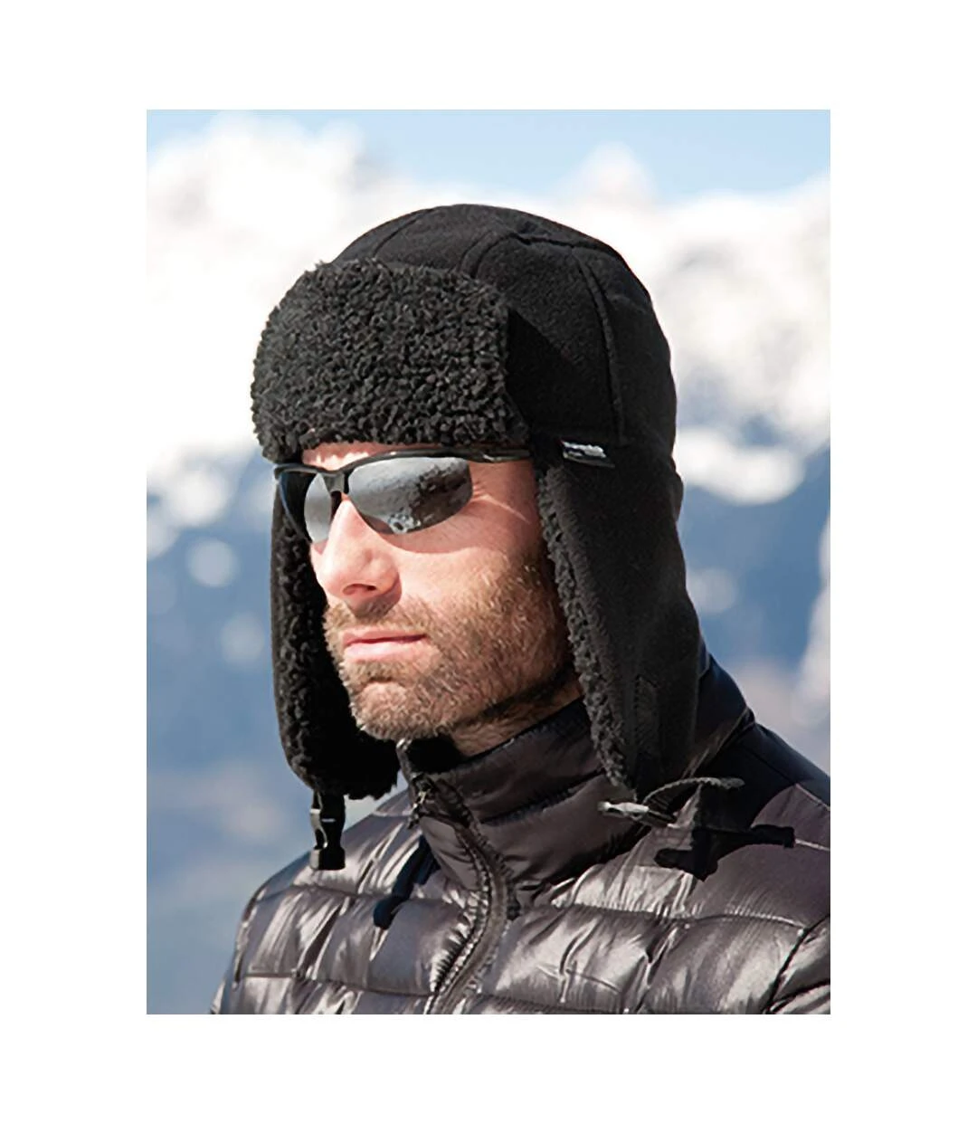 Result Mens Winter Thinsulate Sherpa Hat (Black) 4 Result Mens Winter Thinsulate Sherpa Hat (Black) - Image 2