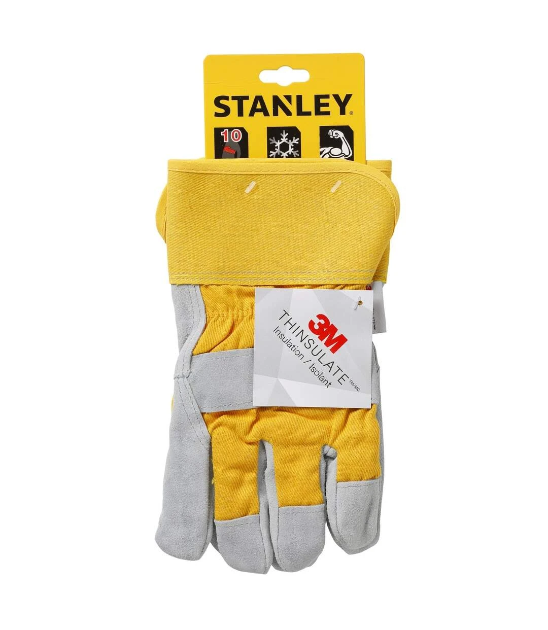 Stanley Unisex Adult Winter Rigger Gloves (Gray/Yellow) (One Size) 4 Stanley Unisex Adult Winter Rigger Gloves (Gray/Yellow) (One Size) - Image 2