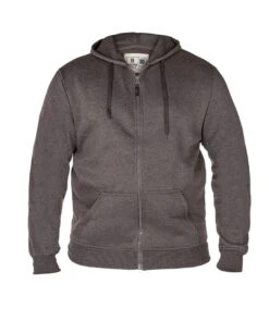 Duke Mens Rockford Kingsize Cantor Zip Through Hooded Sweatshirt (Grey)