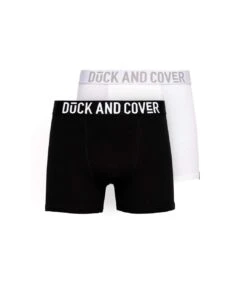 Duck And Cover Mens Salton Boxer Shorts (Pack Of 2) (Black/White)