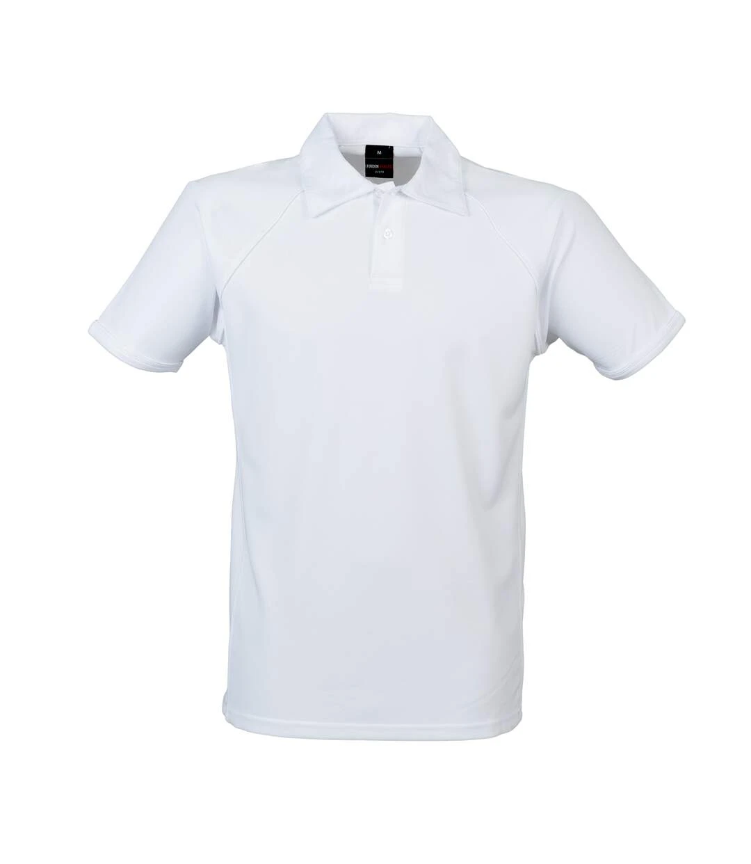 Finden & Hales Mens Piped Performance Sports Polo Shirt (White/White) 3 Finden & Hales Mens Piped Performance Sports Polo Shirt (White/White)
