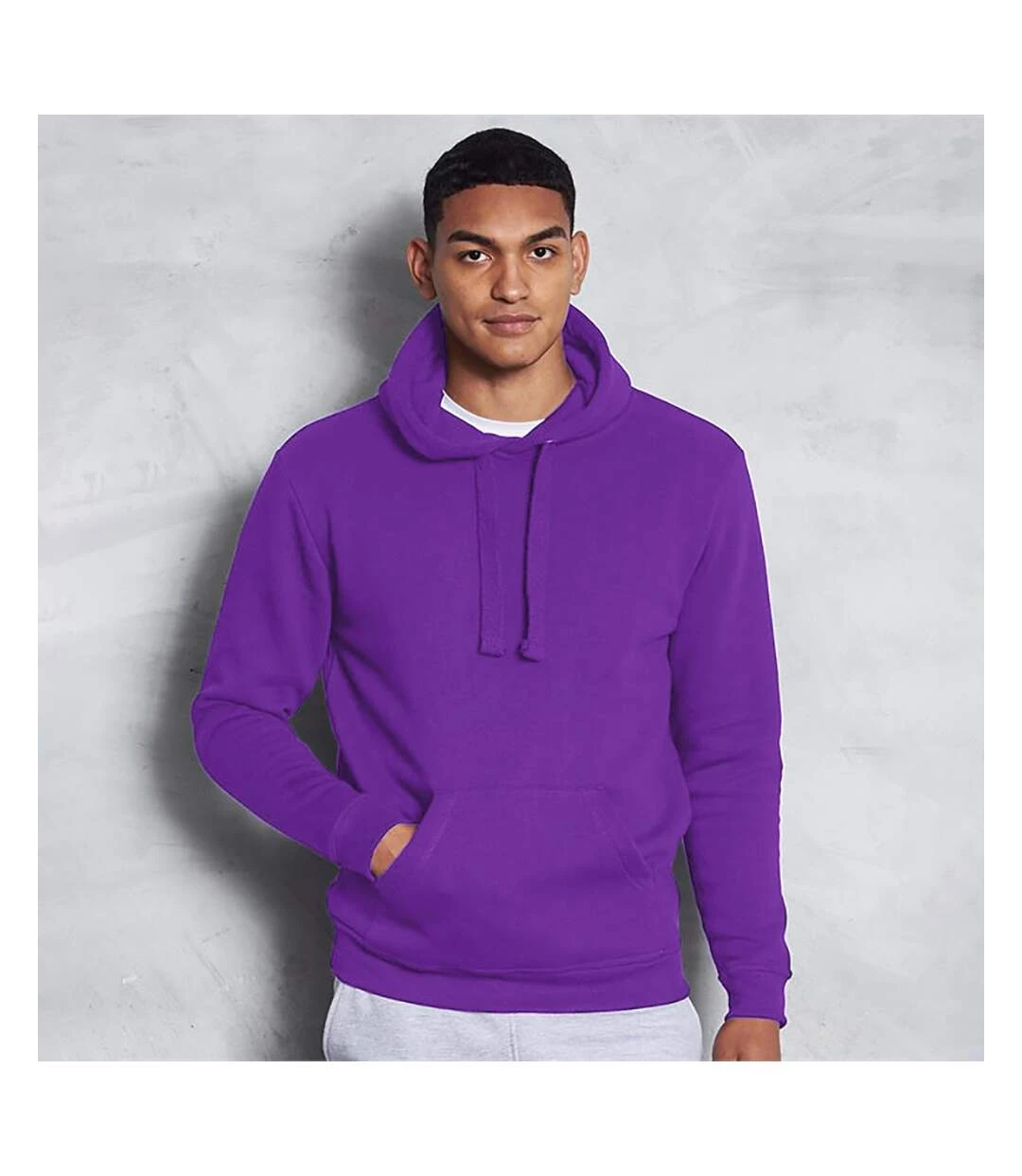 AWDis Just Hoods Mens Graduate Heavyweight Hoodie (Purple) 4 AWDis Just Hoods Mens Graduate Heavyweight Hoodie (Purple) - Image 2