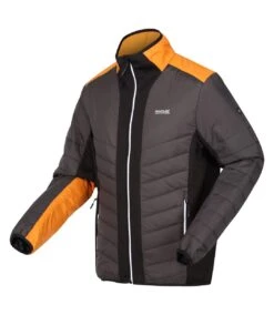 Regatta Mens Halton VII Contrast Panel Baffled Padded Jacket (Ash/Orange Pepper) -Featured Men'S Clothing Stores 666DA3619D2B16414E0F3954CC4A86C3445ED2FDECA64F0AC0AB15A934B882DC