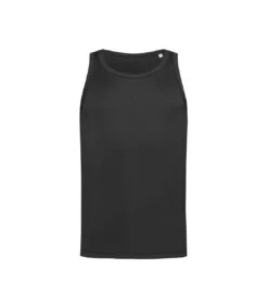 Stedman Mens Active Poly Sports Vest (Black Opal)