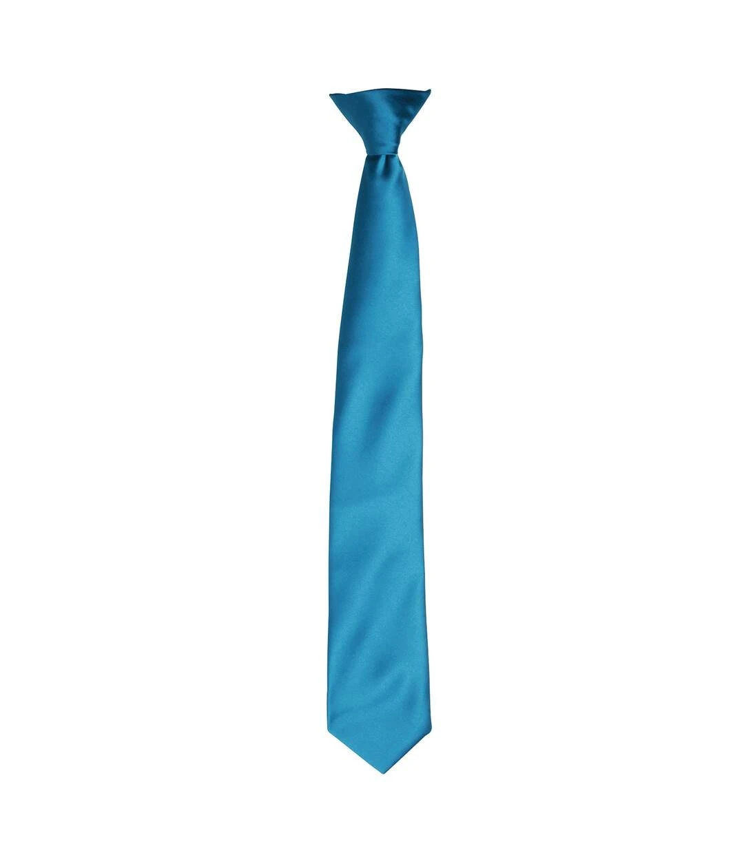 Premier® Premier Colors Mens Satin Clip Tie (Turquoise) (One Size) 3 Premier® Premier Colors Mens Satin Clip Tie (Turquoise) (One Size)