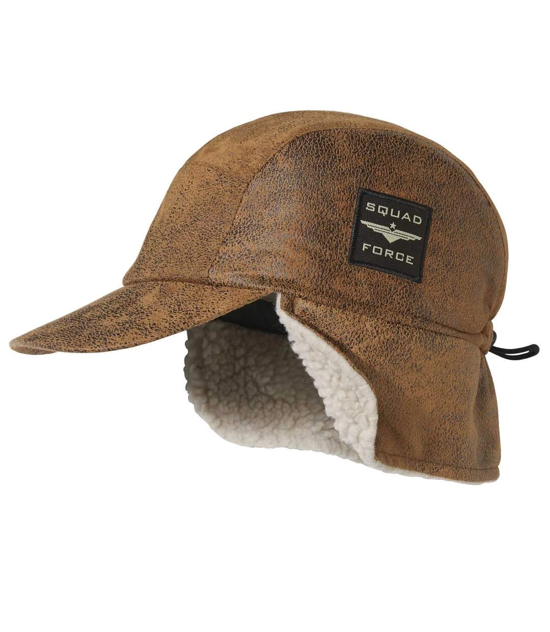 Men's Brown Faux-Suede And Sherpa Cap - Water-Repellent 5 Men's Brown Faux-Suede And Sherpa Cap - Water-Repellent - Image 3