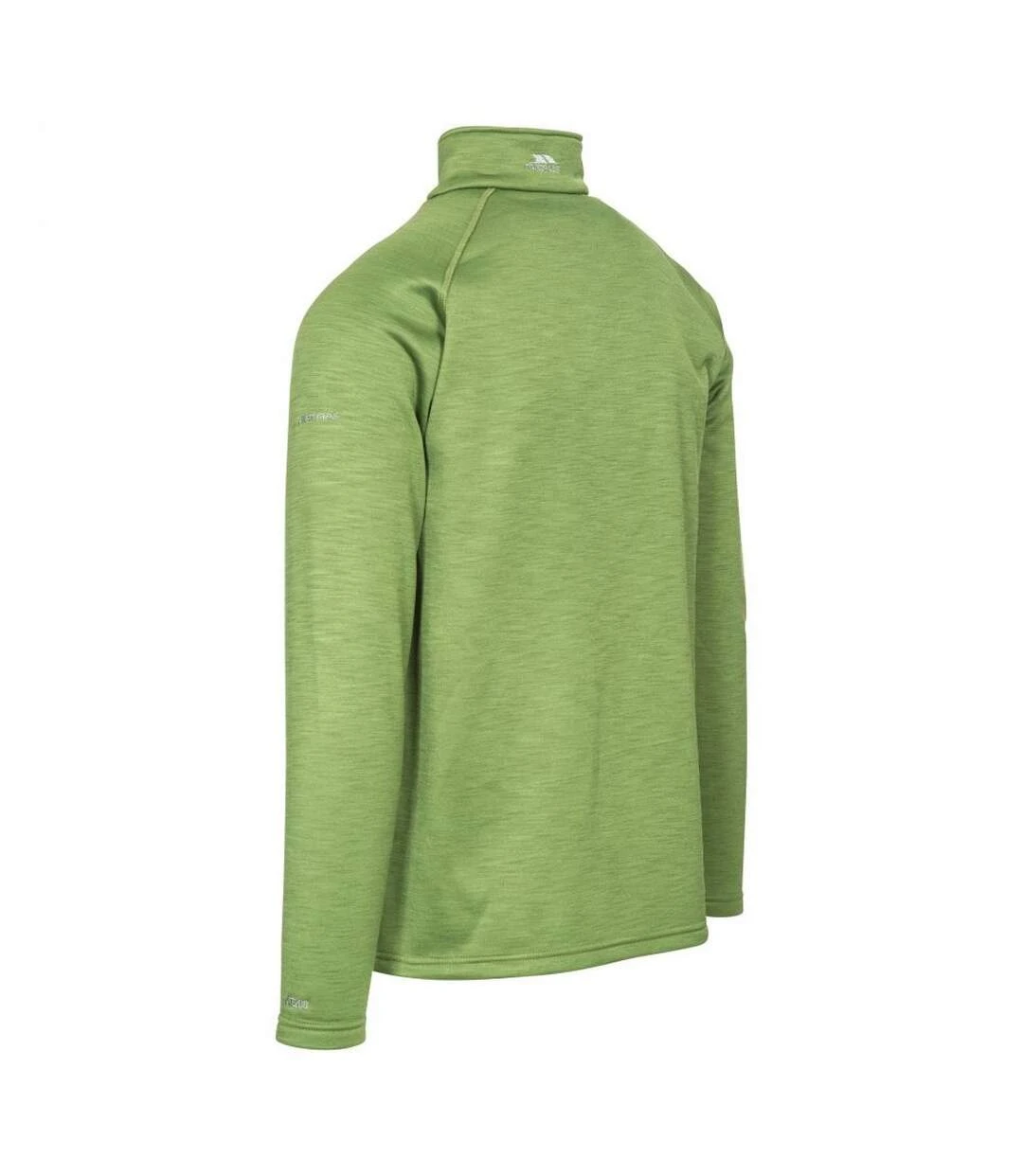 Trespass Mens Collins Half Zip Fleece Top (Fern Marl) 4 Trespass Mens Collins Half Zip Fleece Top (Fern Marl) - Image 2