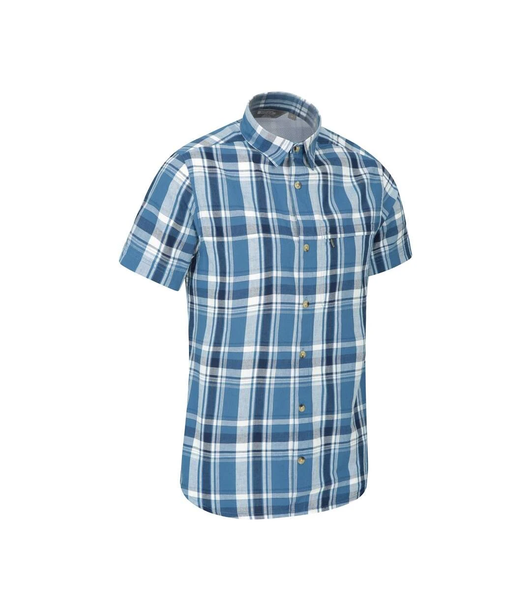Mountain Warehouse Mens Holiday Cotton Shirt (Blue) 4 Mountain Warehouse Mens Holiday Cotton Shirt (Blue) - Image 2