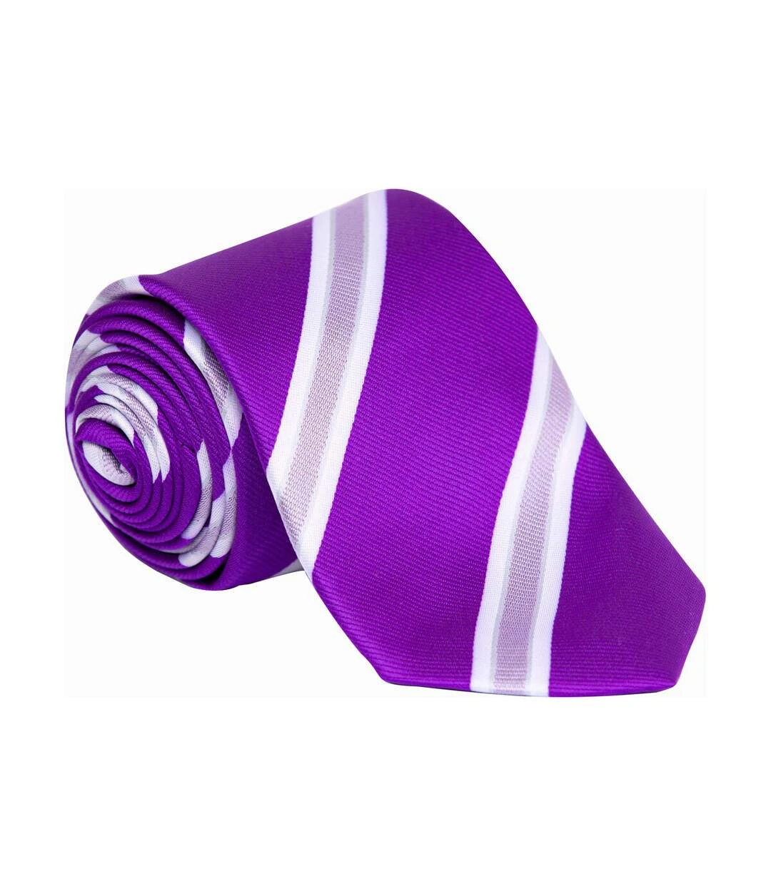 Supreme Products Unisex Adult Stripe Show Tie (Purple/Lilac) (One Size) 4 Supreme Products Unisex Adult Stripe Show Tie (Purple/Lilac) (One Size) - Image 2