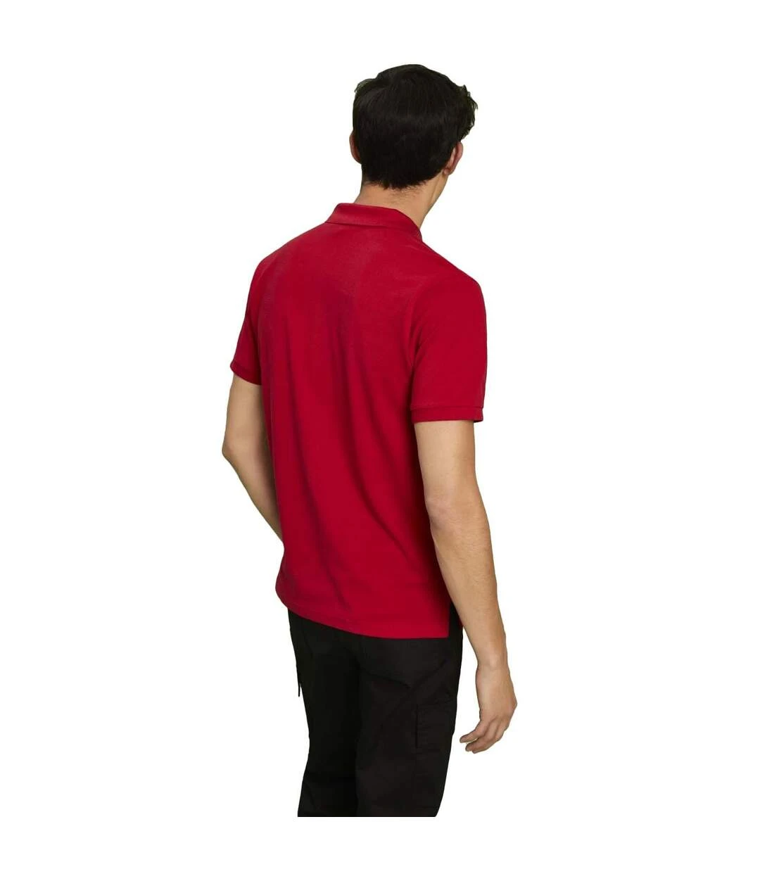 Asquith & Fox Mens Plain Short Sleeve Polo Shirt (Cherry Red) 4 Asquith & Fox Mens Plain Short Sleeve Polo Shirt (Cherry Red) - Image 2