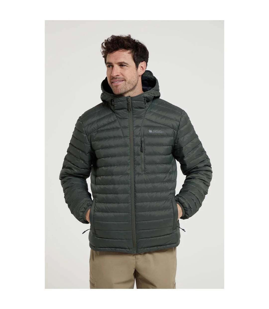 Mountain Warehouse Mens Henry II Extreme Down Filled Padded Jacket (Dark Khaki) 3 Mountain Warehouse Mens Henry II Extreme Down Filled Padded Jacket (Dark Khaki)