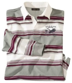 Men's Striped Eagle Print Polo Shirt - Grey Burgundy 7 Men's Striped Eagle Print Polo Shirt - Grey Burgundy -Featured Men'S Clothing Stores 6cee91b4c21349cf7289264d4045c9c5