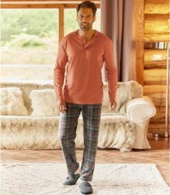 Men's Orange & Grey Checked Jersey Pyjamas 5 Men's Orange & Grey Checked Jersey Pyjamas -Featured Men'S Clothing Stores 6e6e989ce9e5b0446efe53c4c652681f