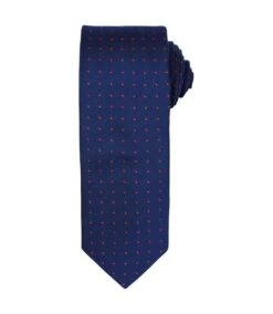 Premier® Premier Unisex Adult Micro-Dot Tie (Navy/Red) (One Size)