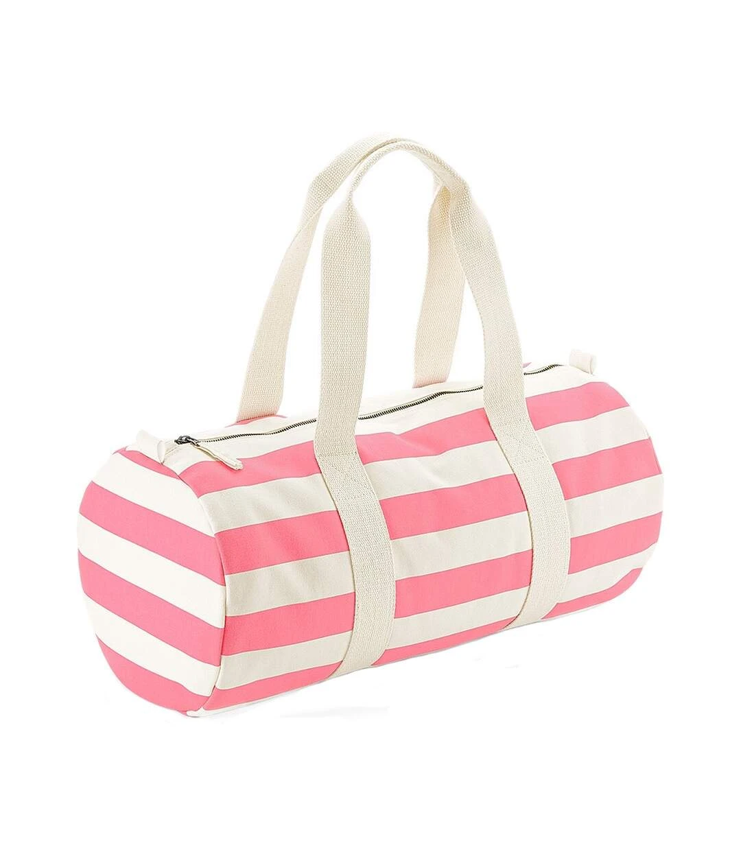 Westford Mill Nautical Barrel Bag (Natural/Pink) (One Size) 3 Westford Mill Nautical Barrel Bag (Natural/Pink) (One Size)