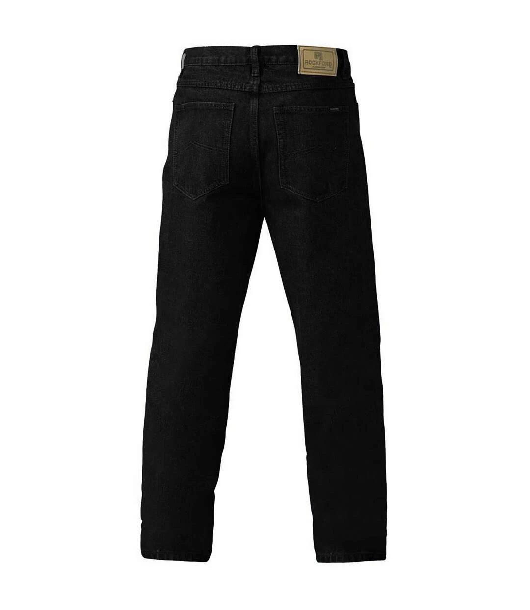 Duke Mens Rockford Comfort Fit Jeans (Black) 4 Duke Mens Rockford Comfort Fit Jeans (Black) - Image 2