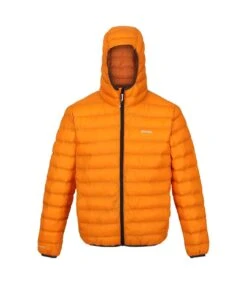 Regatta Mens Marizion Baffled Hooded Padded Jacket (Orange Pepper/Burnt Copper)