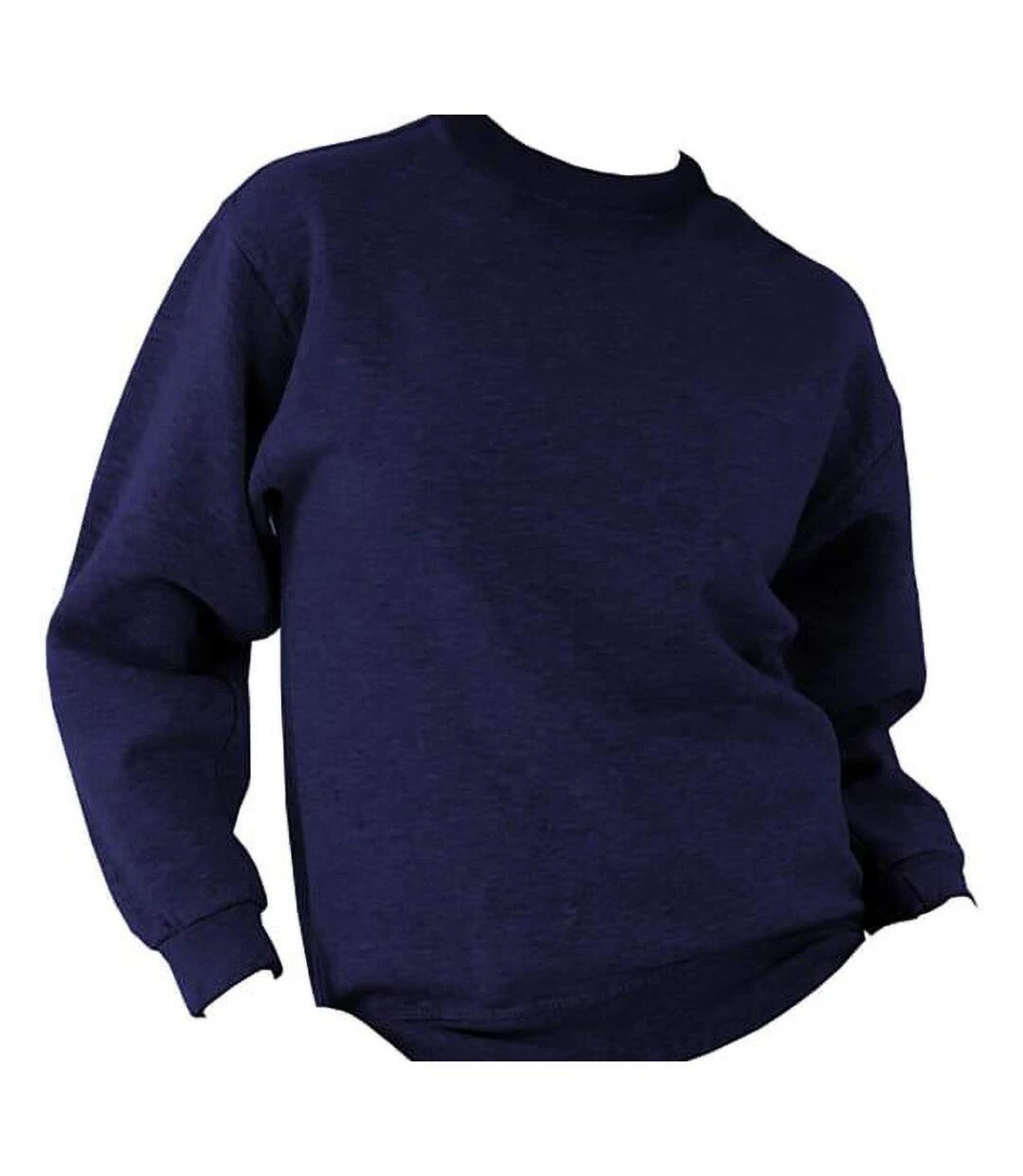 UCC 50/50 Mens Heavyweight Plain Set-In Sweatshirt Top (Navy Blue) 5 UCC 50/50 Mens Heavyweight Plain Set-In Sweatshirt Top (Navy Blue) - Image 3