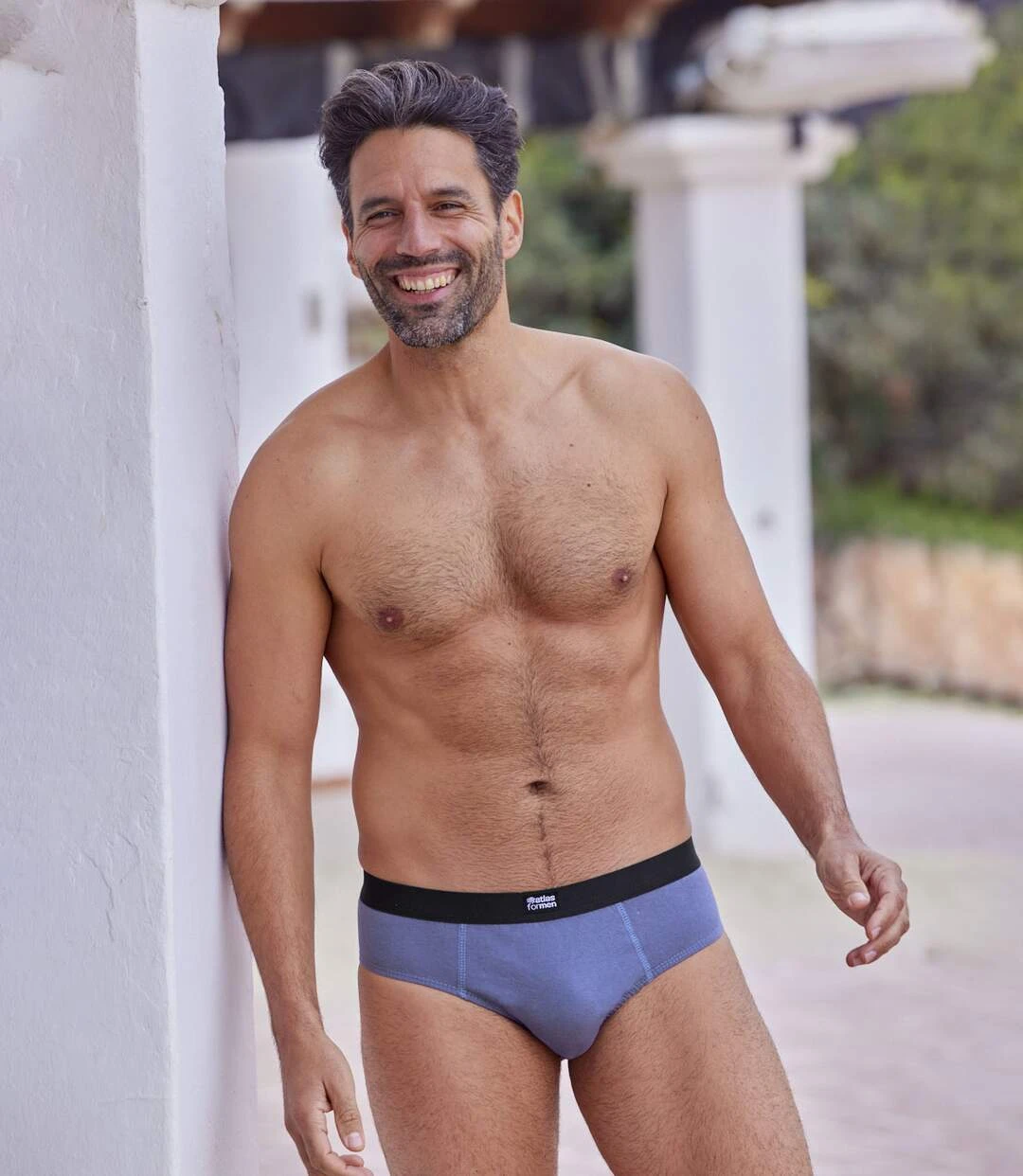 Pack Of 5 Men's Plain Briefs - Blue Black Red Grey 7 Pack Of 5 Men's Plain Briefs - Blue Black Red Grey - Image 5