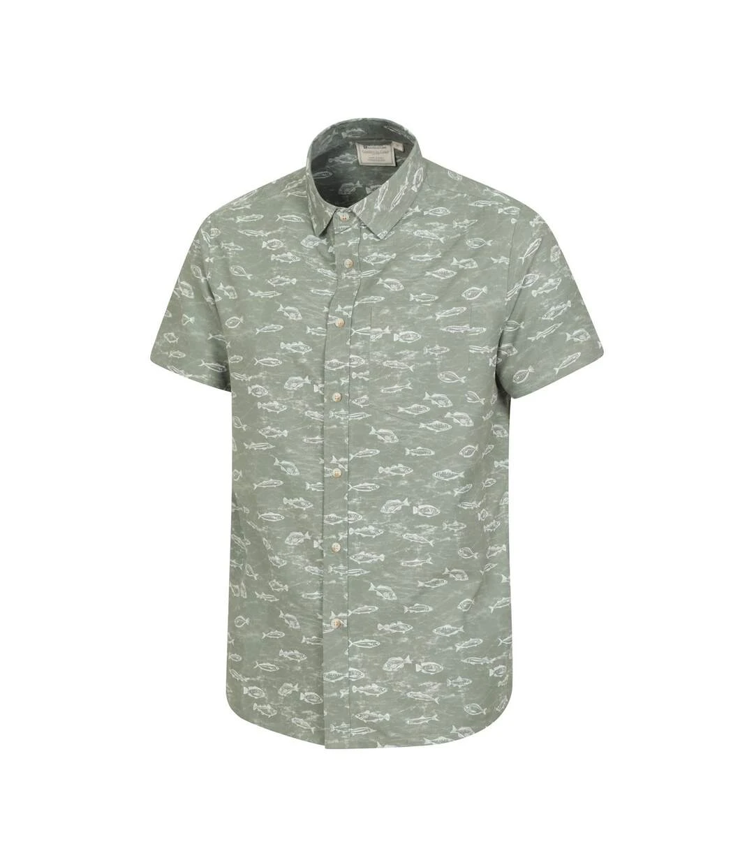 Mountain Warehouse Mens Fish Easy-Care Shirt (Green) 5 Mountain Warehouse Mens Fish Easy-Care Shirt (Green) - Image 3