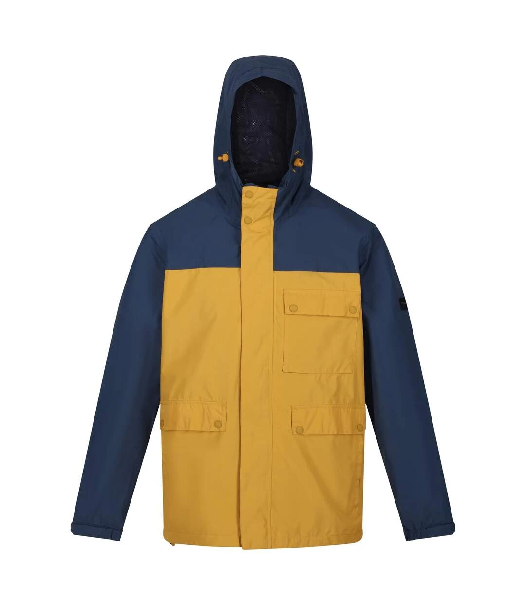 Regatta Mens Baymoor Waterproof Jacket (Dark Denim/Gold Straw) 3 Regatta Mens Baymoor Waterproof Jacket (Dark Denim/Gold Straw)