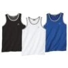 Pack Of 3 Men's Basic Sporty Tank Tops - Black White Blue -Featured Men'S Clothing Stores 77722ac8913a366c9c9b49fa6b31c543