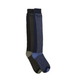 Regatta Mens Pro Assorted Designs Boot Socks Set (Pack Of 2) (Blue/Black)