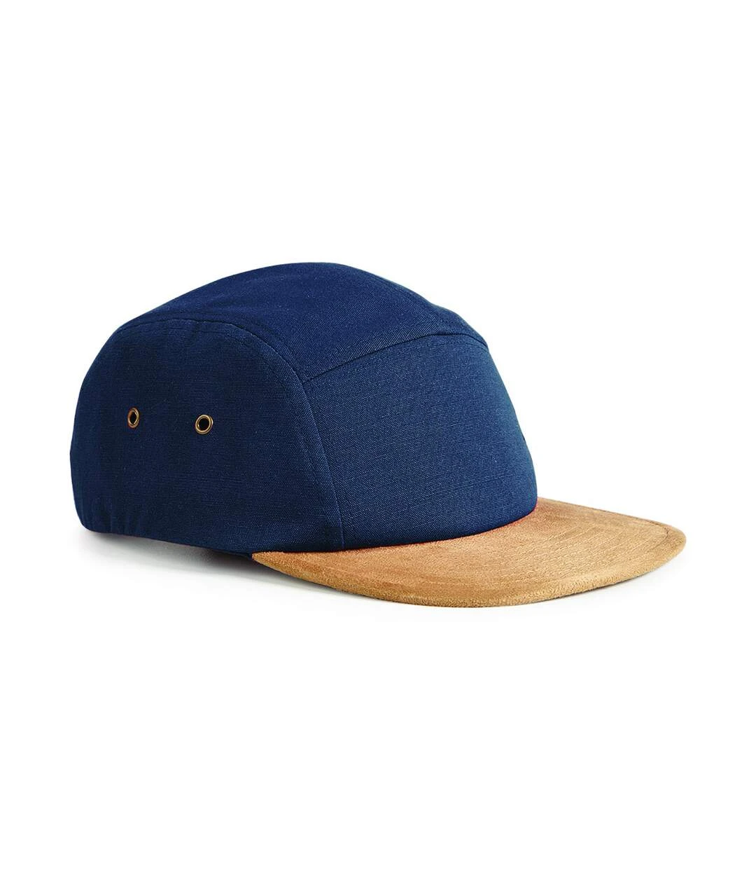 Beechfield Suede Peak 5 Panel Baseball Cap (Pack Of 2) (Navy) 3 Beechfield Suede Peak 5 Panel Baseball Cap (Pack Of 2) (Navy)