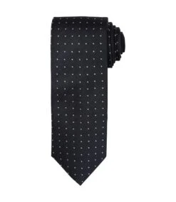 Premier® Premier Unisex Adult Micro-Dot Tie (Black/Dark Grey) (One Size)