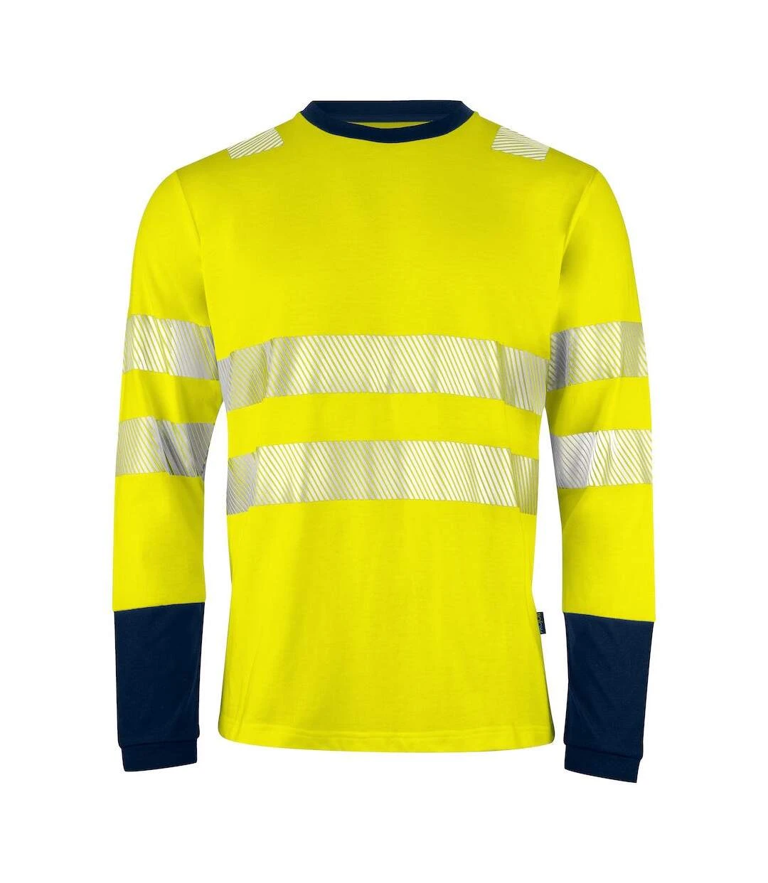 Projob Mens Reflective Tape Sweatshirt (Yellow/Navy) 3 Projob Mens Reflective Tape Sweatshirt (Yellow/Navy)