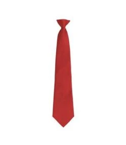 Premier® Premier Mens Fashion Colors Work Clip On Tie (Red) (One Size)