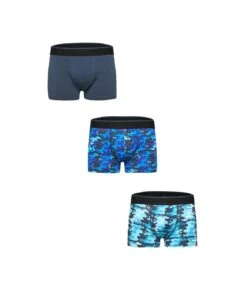 Tom Franks Mens Camo Boxer Shorts (Pack Of 3) (Blue Camo)