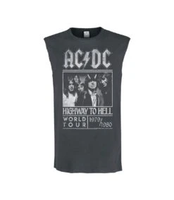 Amplified Mens Highway To Hell AC/DC Tank Top (Charcoal)