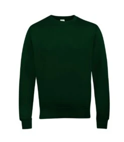 AWDis Just Hoods AWDis Unisex Crew Neck Plain Sweatshirt (280 GSM) (Forest Green)