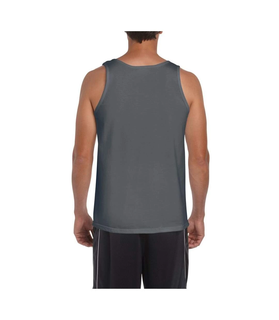 Gildan Mens Softstyle® Tank Vest Top (Charcoal) 4 Gildan Mens Softstyle® Tank Vest Top (Charcoal) - Image 2