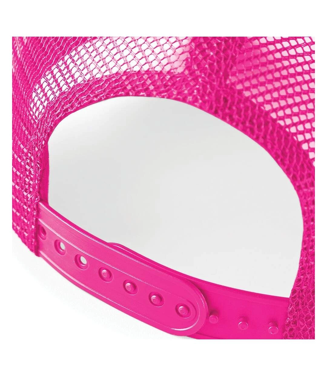 Beechfield Mens Half Mesh Trucker Cap/Headwear (Pack Of 2) (Black/Fuchsia) 5 Beechfield Mens Half Mesh Trucker Cap/Headwear (Pack Of 2) (Black/Fuchsia) - Image 3