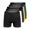 Crosshatch Mens Orlander Boxer Shorts (Pack Of 5) (Black/Navy/Blue/Mustard/White) 1 Crosshatch Mens Orlander Boxer Shorts (Pack Of 5) (Black/Navy/Blue/Mustard/White) -Featured Men'S Clothing Stores 811C1789B1113E4A9A334289C742DBA22E1C049B60DE86D4F3E775F41C6EBB7F