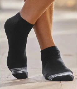 Pack Of 3 Pairs Of Men's Sneaker Socks - Grey Black White 7 Pack Of 3 Pairs Of Men's Sneaker Socks - Grey Black White -Featured Men'S Clothing Stores 813f95594b6a7b8d6be522df649de3af