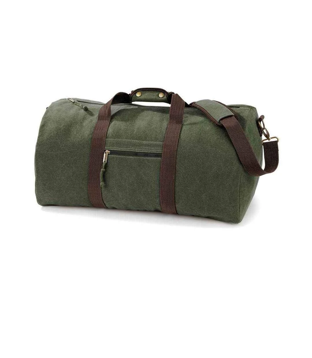 Quadra Vintage Canvas Duffle Bag (Vintage Military Green) (One Size) 3 Quadra Vintage Canvas Duffle Bag (Vintage Military Green) (One Size)