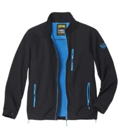Men's Black Microfleece-Lined Softshell Jacket - Water-Repellent -Featured Men'S Clothing Stores 83c1f7646e6c8d2d88c8d90c9451e062